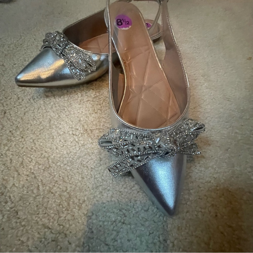 Bcbgeneration Silver Rhinestone Bow Embellished F… - image 2